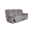 Pemberly Row Contemporary Bristol Grey Power Reclining Sofa and Recliner