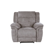 Pemberly Row Contemporary Bristol Grey Power Reclining Sofa and Recliner