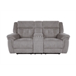 Pemberly Row Contemporary Bristol Grey Power Reclining Sofa and Loveseat