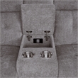 Pemberly Row Contemporary Bristol Grey Power Reclining Sofa and Loveseat
