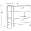 Pemberly Row Contemporary Bedroom King Poster Bed with 2 Nightstands