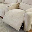 Pemberly Row Contemporary Buttercream 6 Piece Power Reclining Sectional