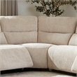 Pemberly Row Contemporary Buttercream 6 Piece Power Reclining Sectional