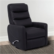 Pemberly Row Contemporary Black Swivel Glider Recliner Two Pack