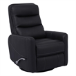 Pemberly Row Contemporary Black Swivel Glider Recliner Two Pack