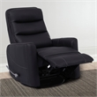 Pemberly Row Contemporary Black Swivel Glider Recliner Two Pack