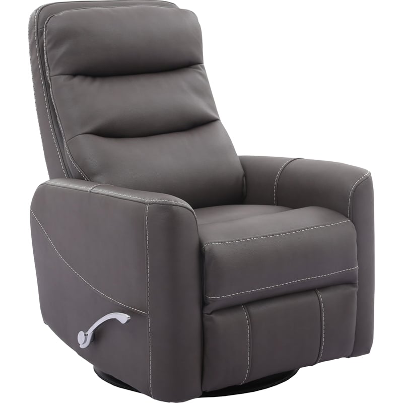 Pemberly Row Contemporary Haze Swivel Glider Recliner Two Pack