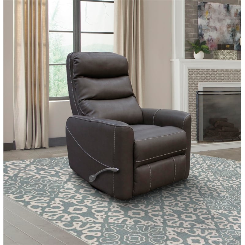 Pemberly Row Contemporary Haze Swivel Glider Recliner Two Pack