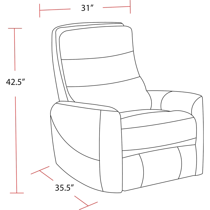 Pemberly Row Contemporary Chocolate Swivel Glider Recliner Two Pack