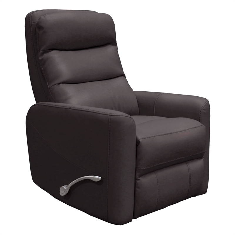 Pemberly Row Contemporary Chocolate Swivel Glider Recliner Two Pack
