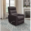 Pemberly Row Contemporary Chocolate Swivel Glider Recliner Two Pack