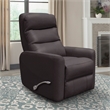 Pemberly Row Contemporary Chocolate Swivel Glider Recliner Two Pack