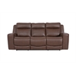 Pemberly Row Contemporary Autumn Umber Power Reclining Sofa and Loveseat