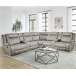 Pemberly Row Contemporary Desert Taupe 7 Piece Reclining Sectional
