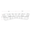 Pemberly Row Contemporary Desert Taupe 7 Piece Reclining Sectional