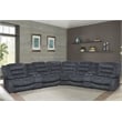 Pemberly Row Contemporary Misty Storm 7 Piece Reclining Sectional
