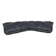 Pemberly Row Contemporary Misty Storm 7 Piece Reclining Sectional