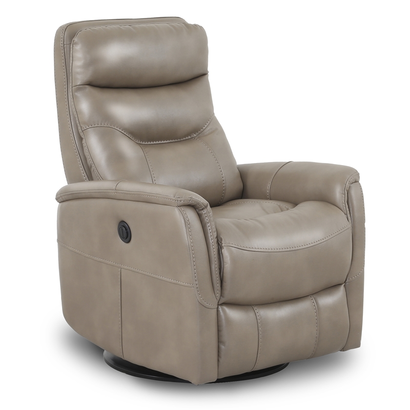 Pemberly Row Contemporary Linen Power Swivel Glider Recliner Two Pack
