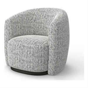 Pemberly Row Contemporary Fabric Nightshade Swivel Accent Chair
