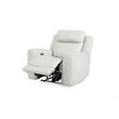 Pemberly Row Contemporary Leather Cream Stone Power Recliner P2