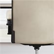 Pemberly Row Contemporary Top Grain Leather Desk Chair in Cream