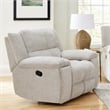 Pemberly Row Contemporary Fabric Opal Taupe Recliner Two Pack