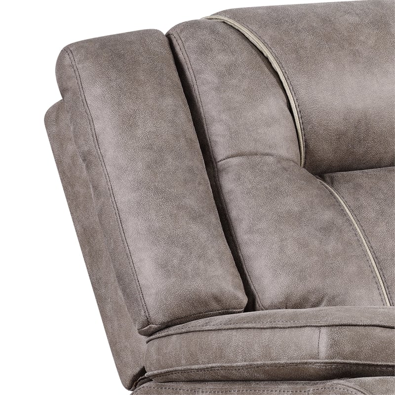Pemberly Row Contemporary Desert Taupe Glider Recliner Two Pack