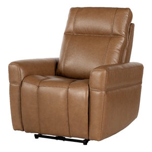 Pemberly Row Contemporary Steamboat Ecru Power Zero Gravity Recliner