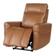 Pemberly Row Contemporary Steamboat Ecru Power Zero Gravity Recliner