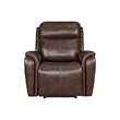 Pemberly Row Contemporary Leather Auburn Power Recliner Two Pack