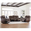 Pemberly Row Contemporary Leather Auburn Power Recliner Two Pack