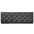 Pemberly Row Contemporary Engineered Wood Black Tea Finish 90