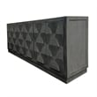 Pemberly Row Contemporary Engineered Wood Black Tea Finish 90