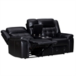 Pemberly Row Contemporary Fabric Phantom Manual Console Loveseat