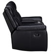 Pemberly Row Contemporary Fabric Phantom Manual Console Loveseat