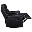 Pemberly Row Contemporary Fabric Phantom Manual Console Loveseat