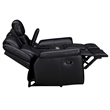 Pemberly Row Contemporary Fabric Phantom Manual Console Loveseat
