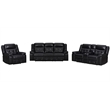 Pemberly Row Contemporary Fabric Phantom Manual Console Loveseat