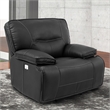 Pemberly Row Contemporary Fabric Black Power Recliner Two Pack