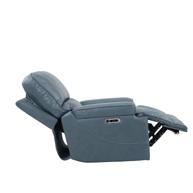 Pemberly Row Contemporary Azure Cordless Power Recliner Two Pack