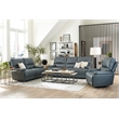 Pemberly Row Contemporary Azure Cordless Power Recliner Two Pack