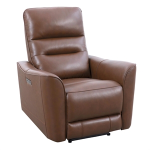 Pemberly Row Contemporary Brazilian Cocoa Power Zero Gravity Recliner