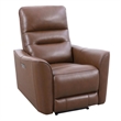Pemberly Row Contemporary Brazilian Cocoa Power Zero Gravity Recliner