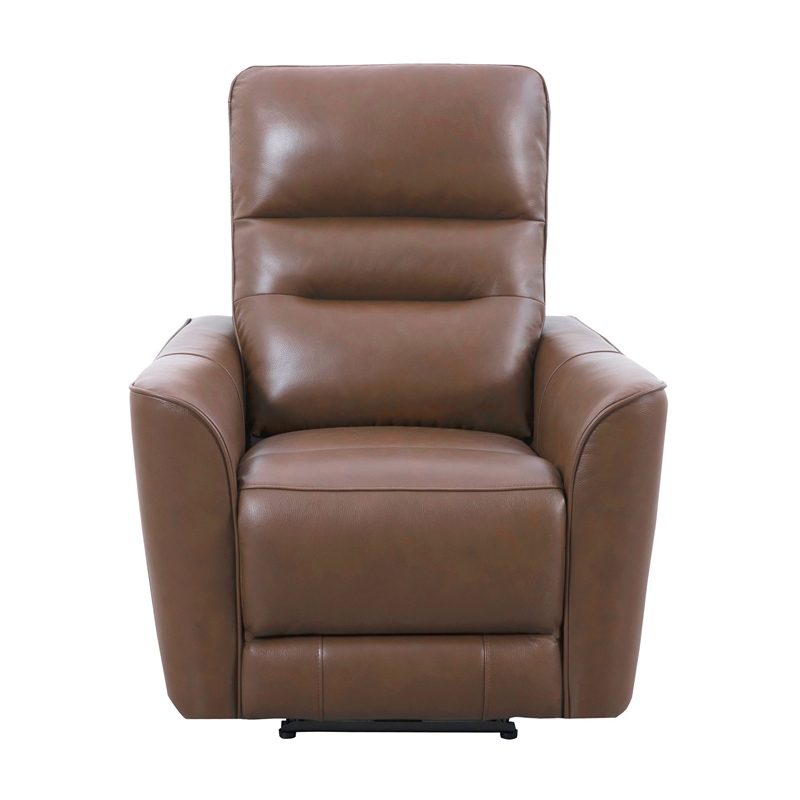 Pemberly Row Contemporary Brazilian Cocoa Power Zero Gravity Recliner