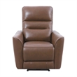 Pemberly Row Contemporary Brazilian Cocoa Power Zero Gravity Recliner
