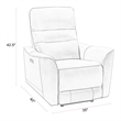Pemberly Row Contemporary Brazilian Cocoa Power Zero Gravity Recliner