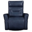 Pemberly Row Contemporary Vintage Navy Power Swivel Glider Recliner