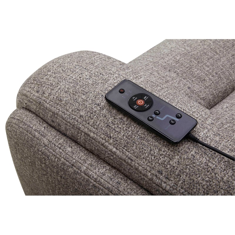 Pemberly Row Contemporary Frappe Power Reclining Sofa and Recliner