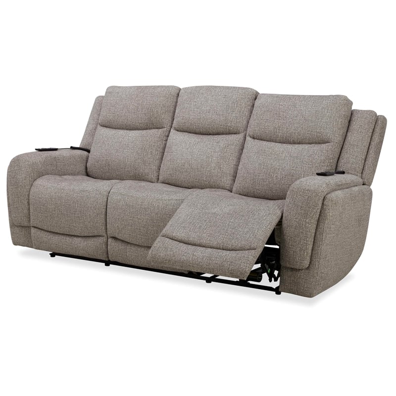 Pemberly Row Contemporary Frappe Power Reclining Sofa and Recliner