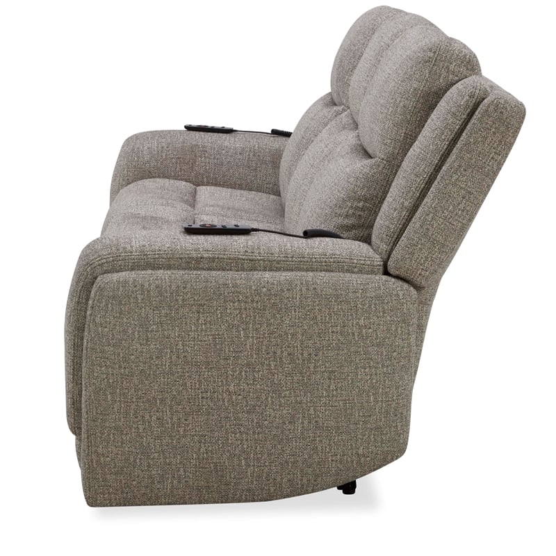 Pemberly Row Contemporary Frappe Power Reclining Sofa and Recliner